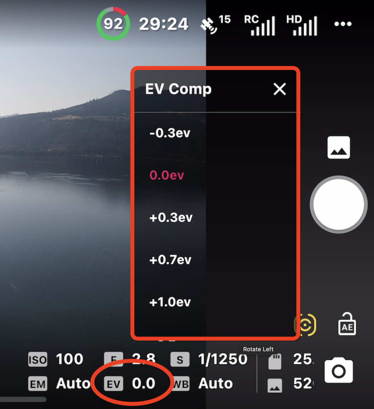 flight-dashboard-camera-settings-controls-and-indicators-dronelink